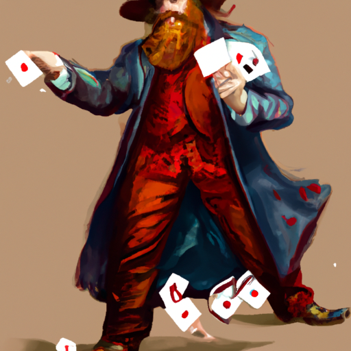 תמונה המציגה קוסם מבצע טריק קלפים קלאסי